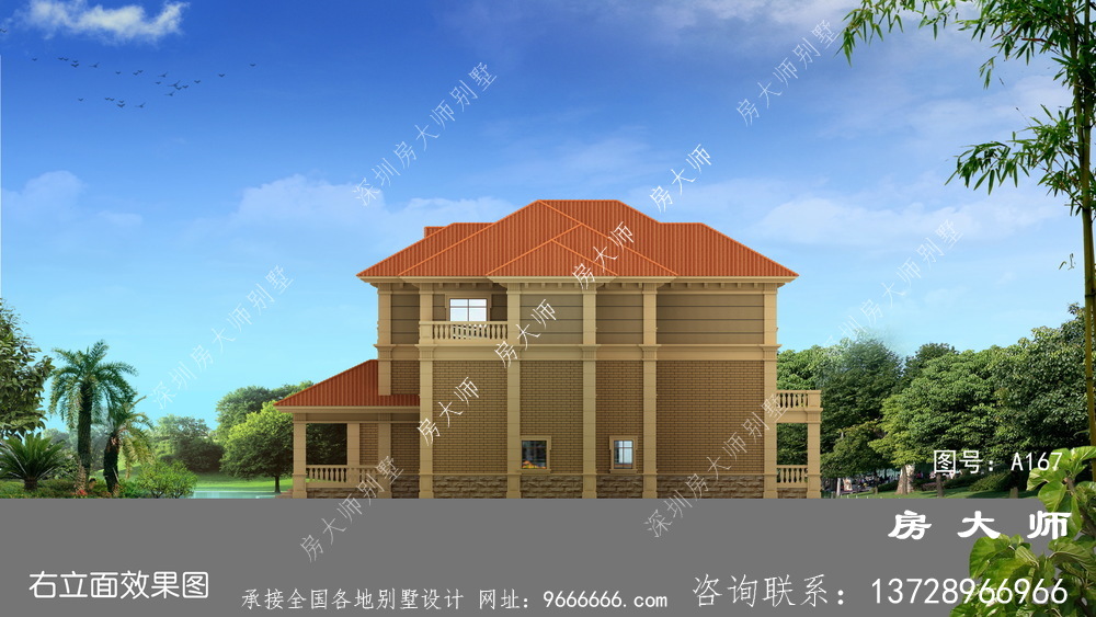 儒雅的法式风格别墅设计效果图