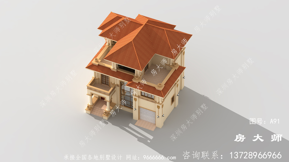适合新农村自建的意大利风格别墅