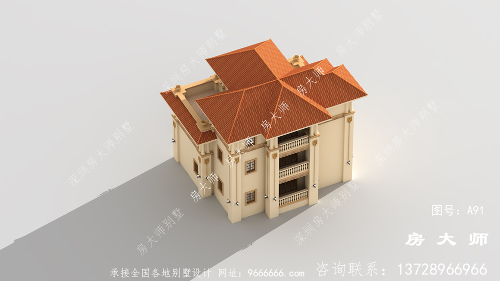 适合新农村自建的意大利风格别墅