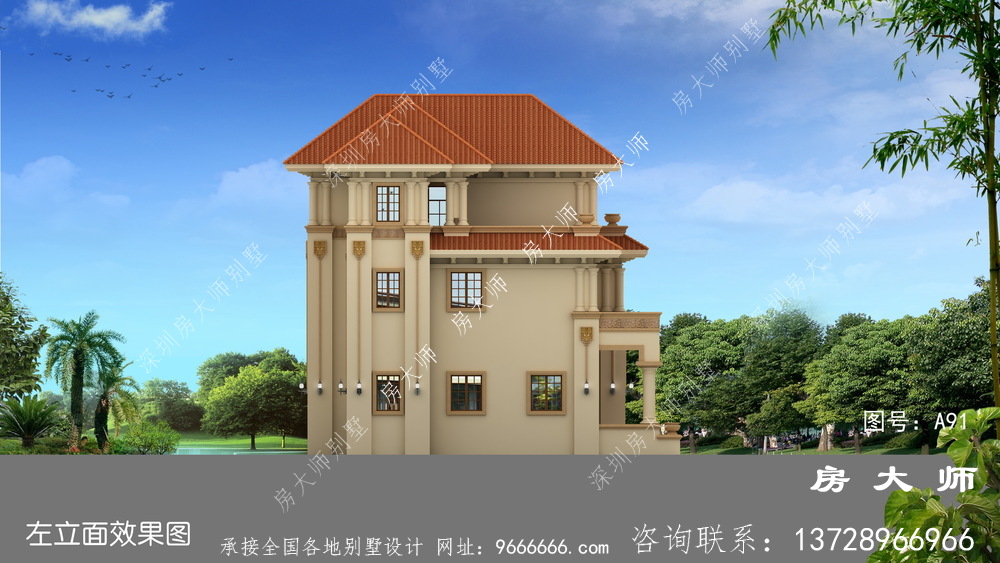 适合新农村自建的意大利风格别墅