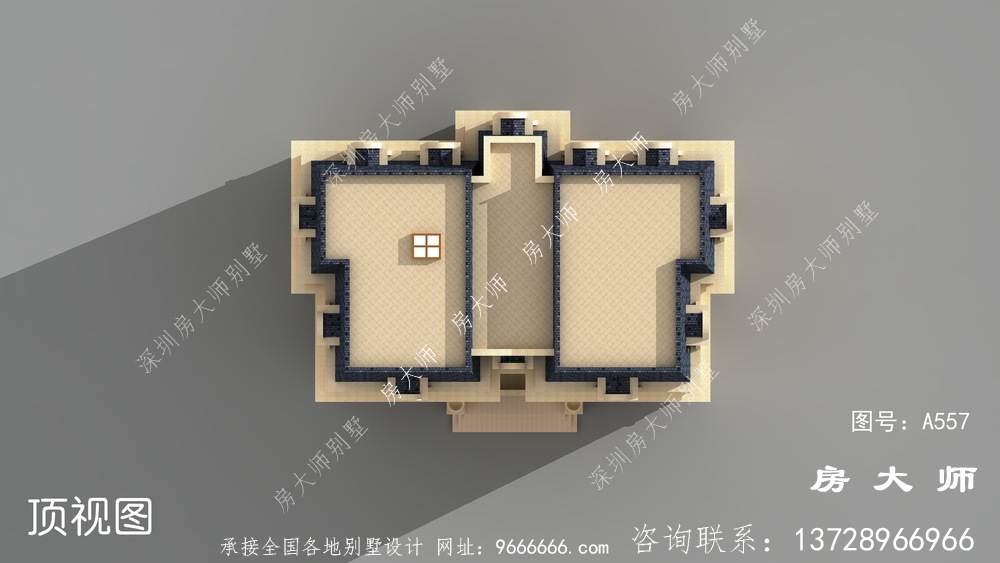 法式风格五层别墅外观效果图