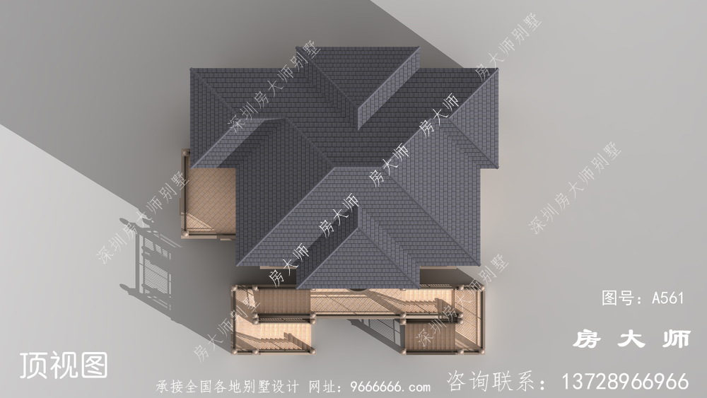 欧式风格农村三层半别墅效果图