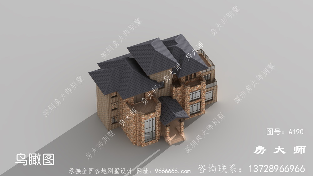 三层乡村别墅的设计有着高贵的外观。