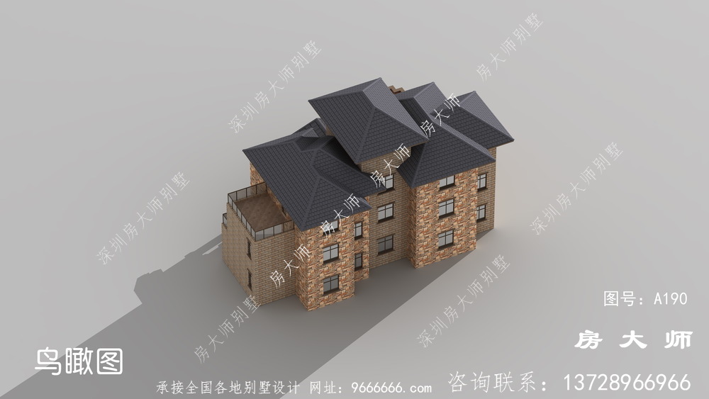 三层乡村别墅的设计有着高贵的外观。
