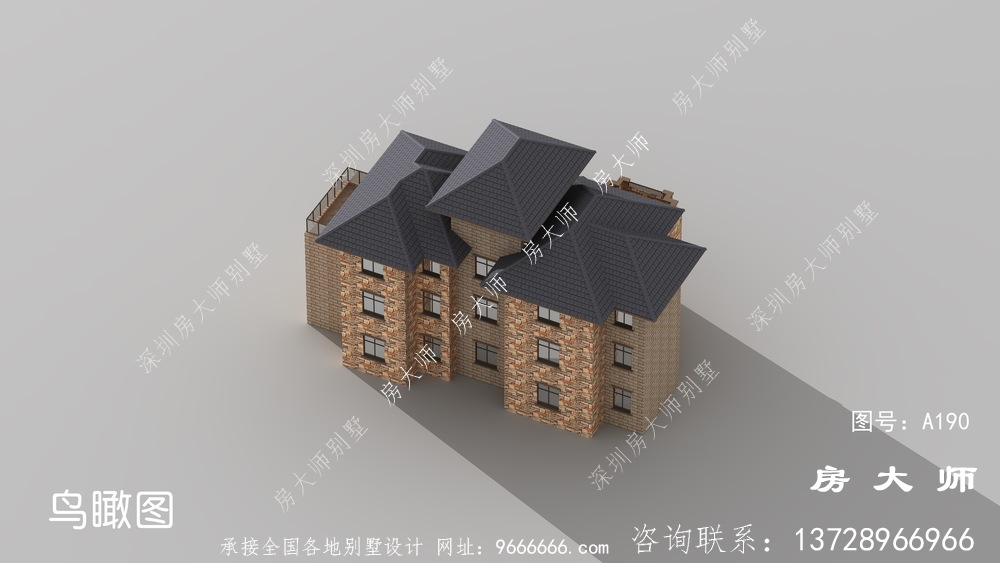 三层乡村别墅的设计有着高贵的外观。
