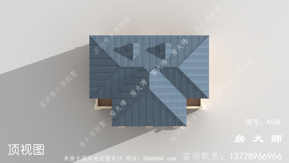法式风格双拼别墅设计图纸大全