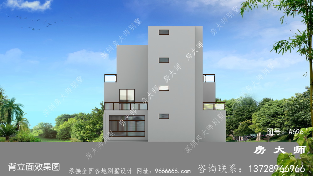 现代风格三层别墅设计图纸