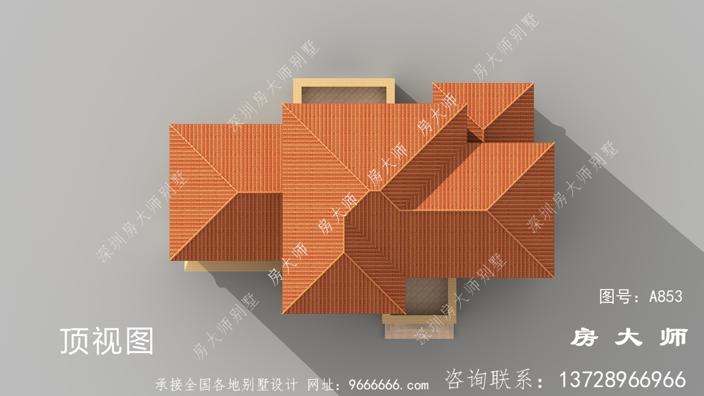 三层欧式风格乡村别墅效果图