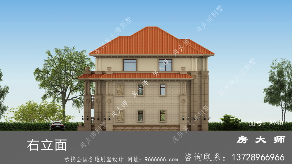 时尚潮流的三层意大利风格别墅图片大全