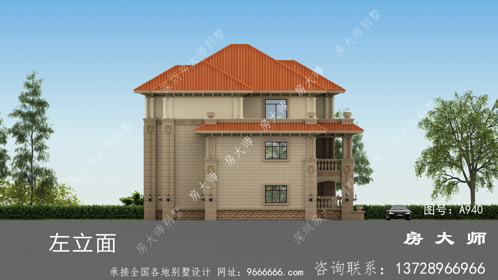 时尚潮流的三层意大利风格别墅图片大全