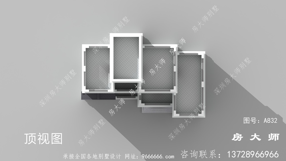 简约四层新现代别墅外观效果图