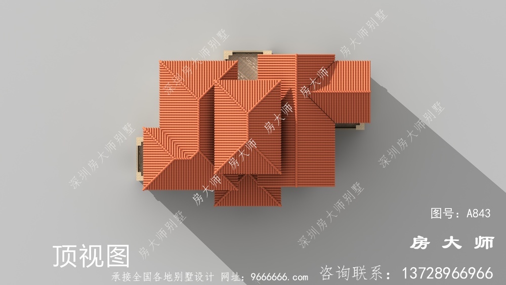华丽欧式两层别墅设计外观图