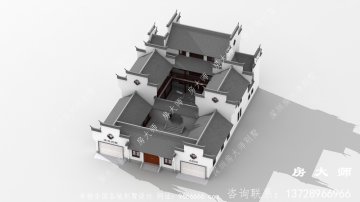 中式三层别墅的设计图