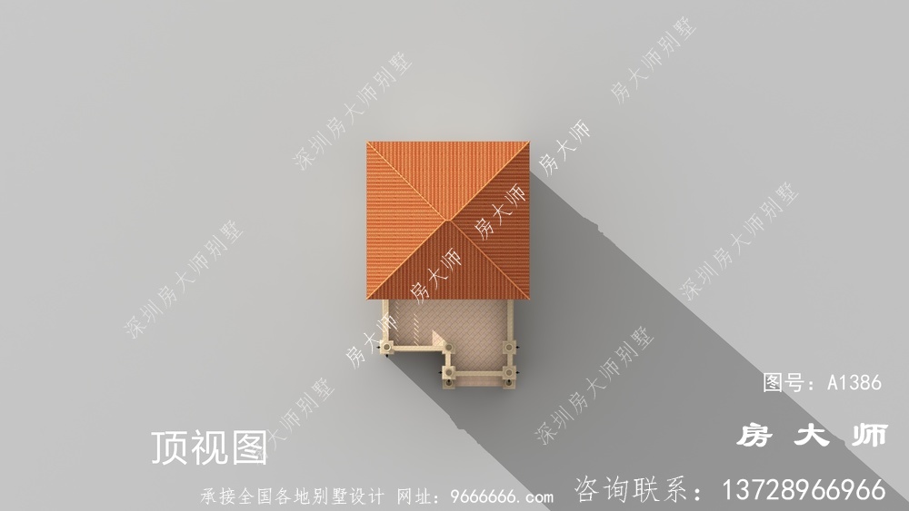 新农村三层意大利风格别墅效果图