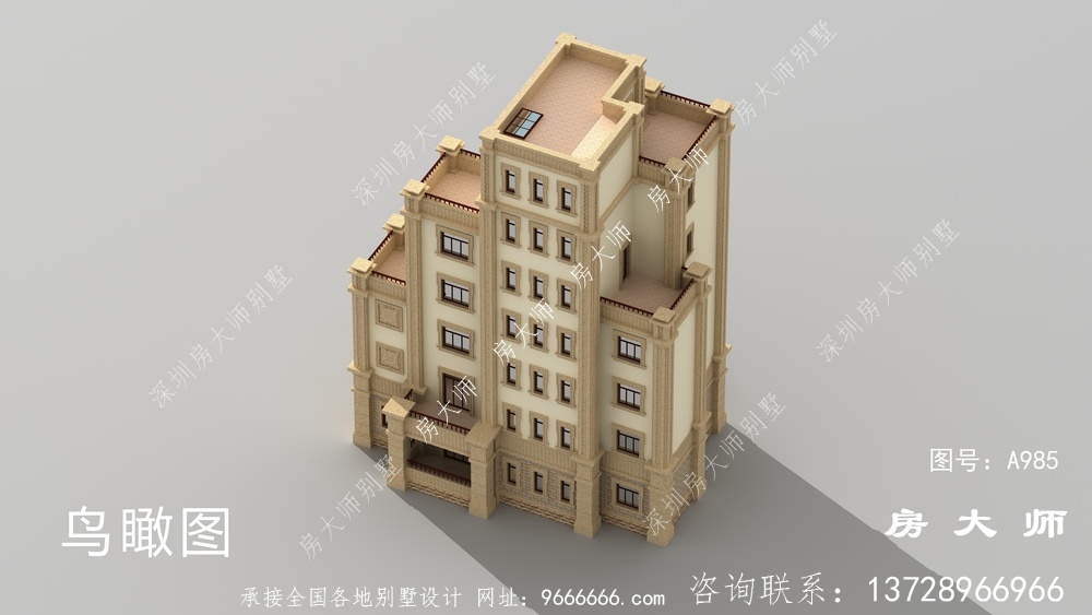 三层小别墅自建房设计图，考虑大家族要求