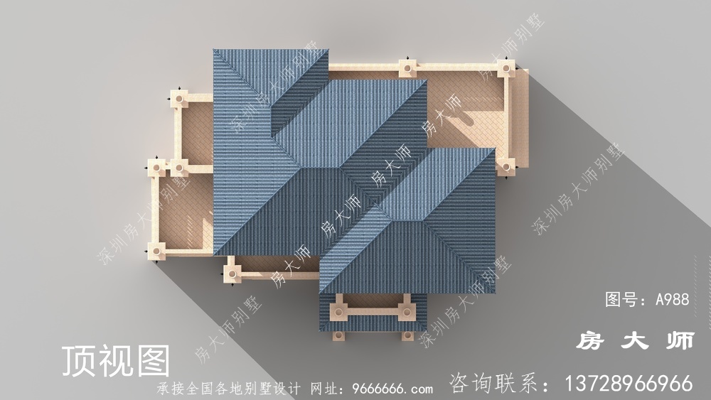 农村自建欧式石材别墅外观设计图，满足大家庭的需要