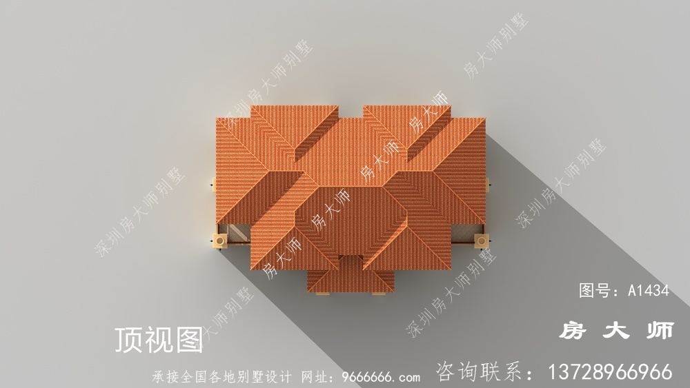 三层意大利风格双拼别墅设计图