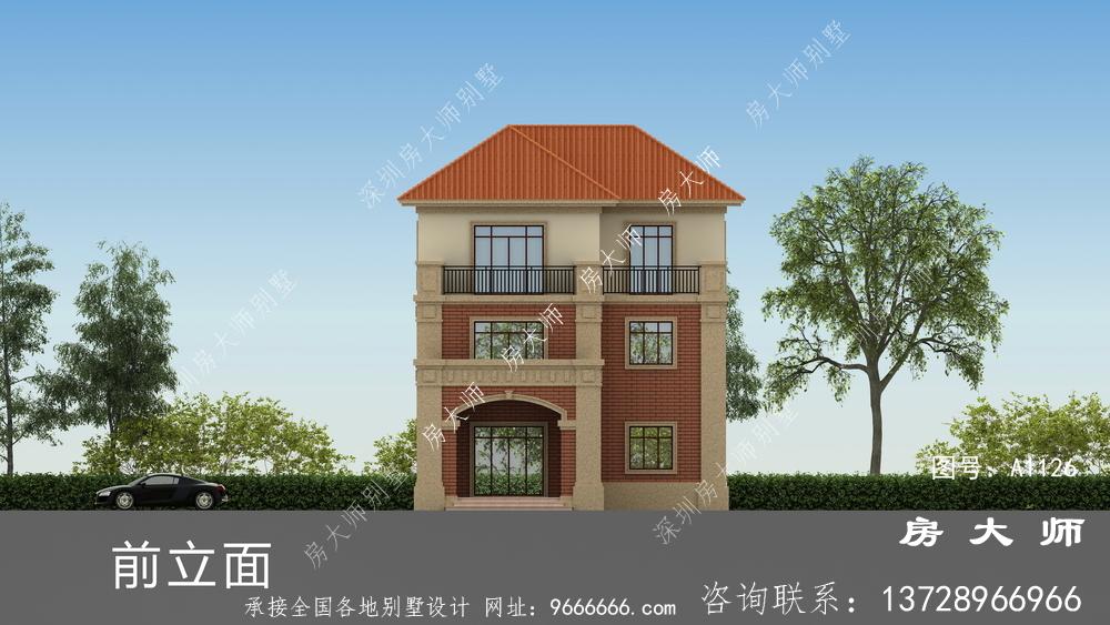 三层别墅样式设计图纸，奢华大气高档次