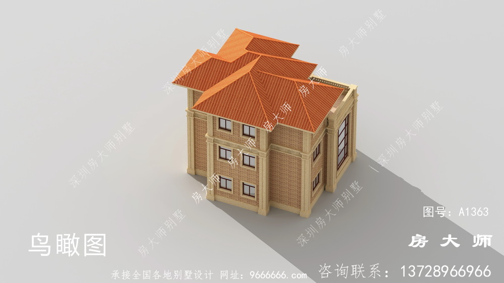 时尚欧式三层复式别墅设计图纸
