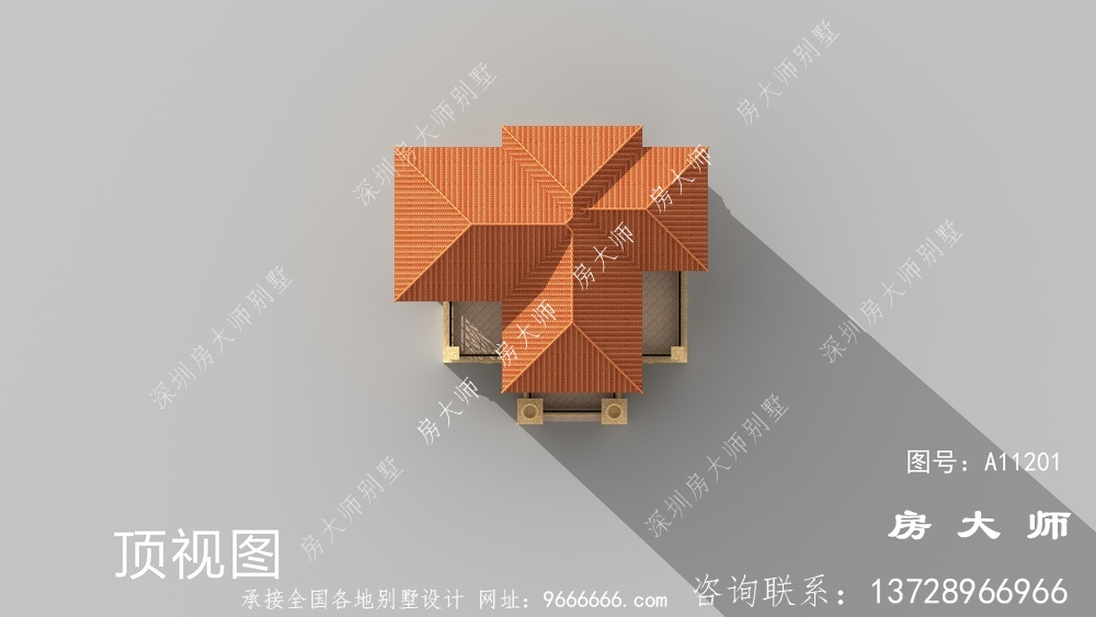 三层别墅的设计规模合理，外观精美。