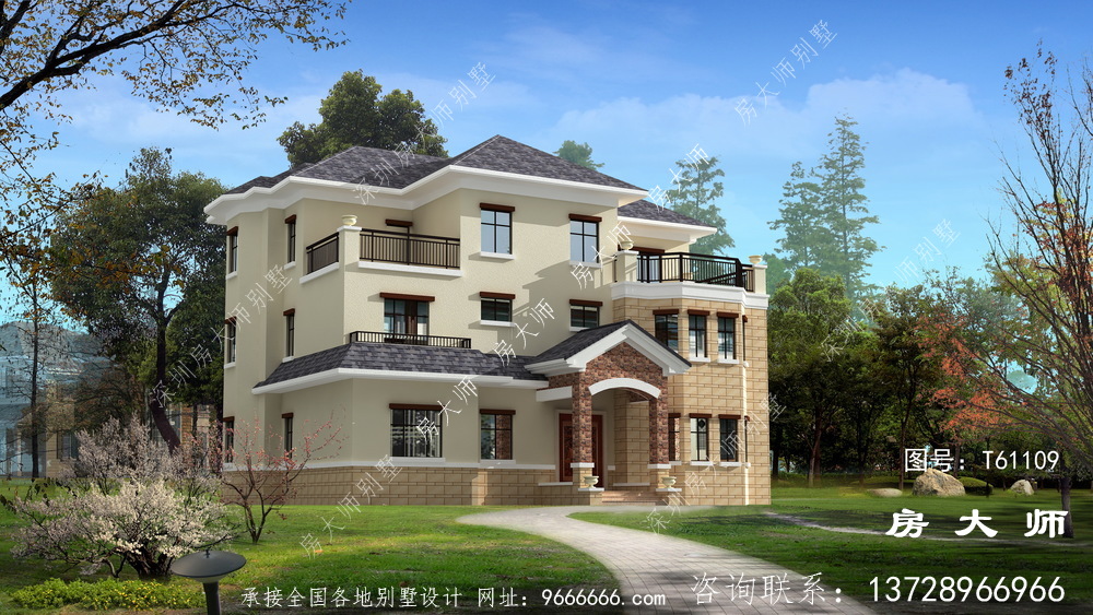 乡村现代风格别墅效果图大全