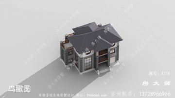 中式风格创新农村三层小别墅设计