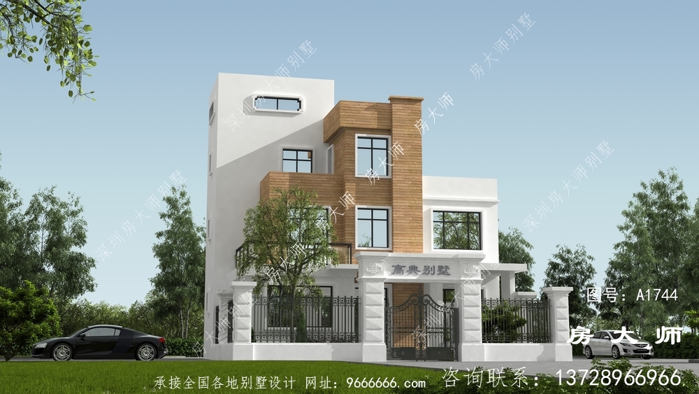 乡村四层别墅房子设计房型图，简洁清雅