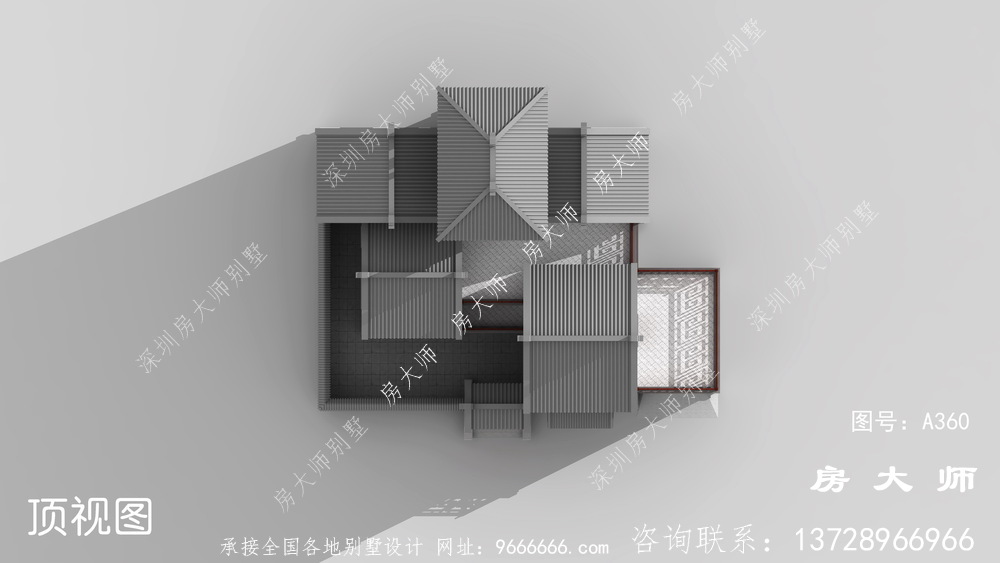 清新典雅的二层新中式别墅设计图