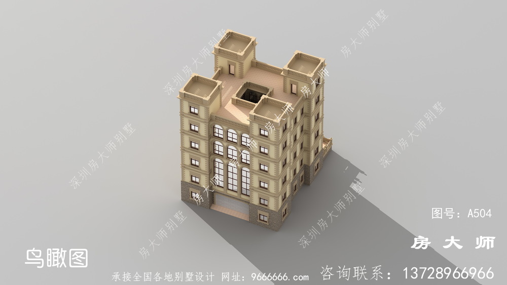 最新款西式城堡别墅设计图纸