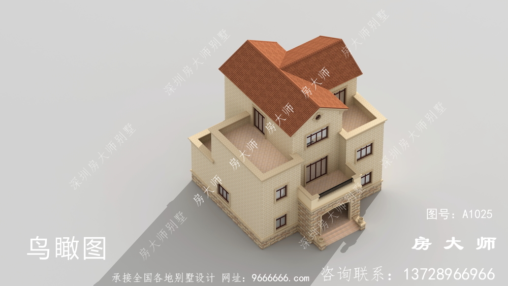舒适简欧三层别墅设计图纸
