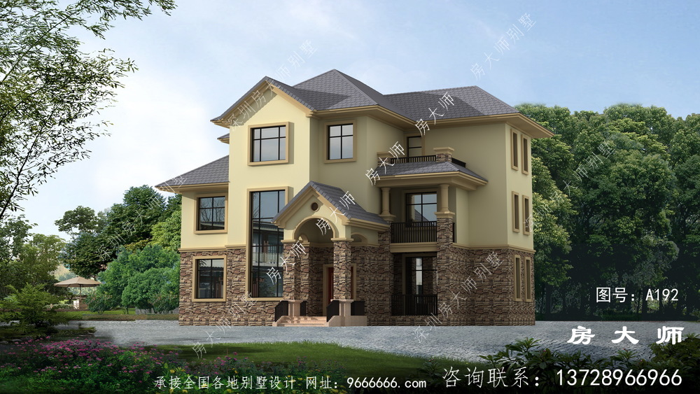 三层当代楼房设计图，带整套工程图纸