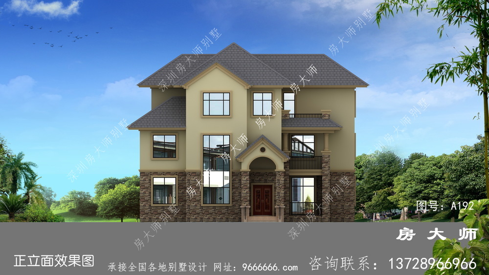 三层当代楼房设计图，带整套工程图纸