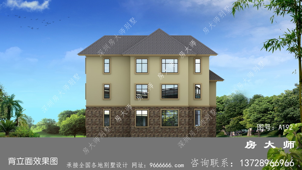 三层当代楼房设计图，带整套工程图纸