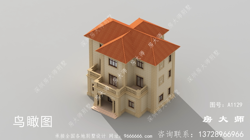 欧式精致三层别墅设计图纸