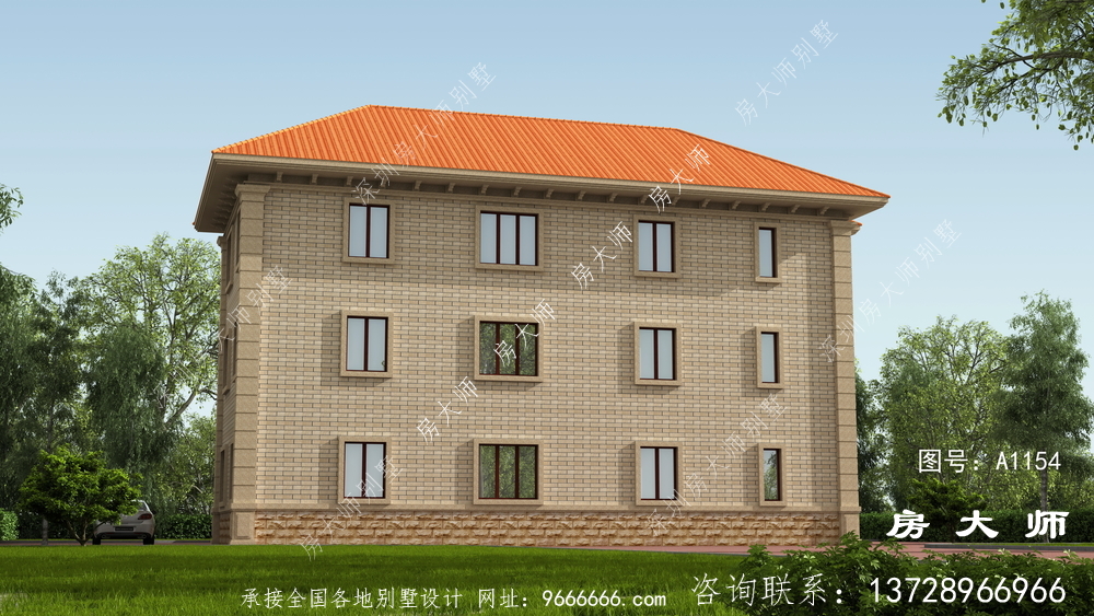新农村三层欧式简单别墅设计图纸