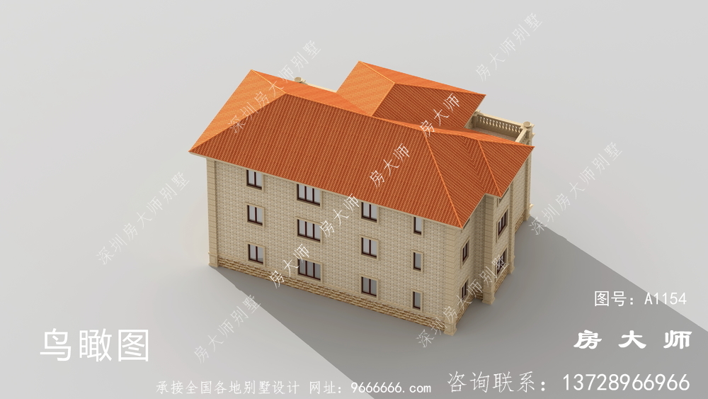 新农村三层欧式简单别墅设计图纸