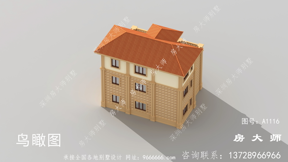 自建欧式风格三层别墅设计图