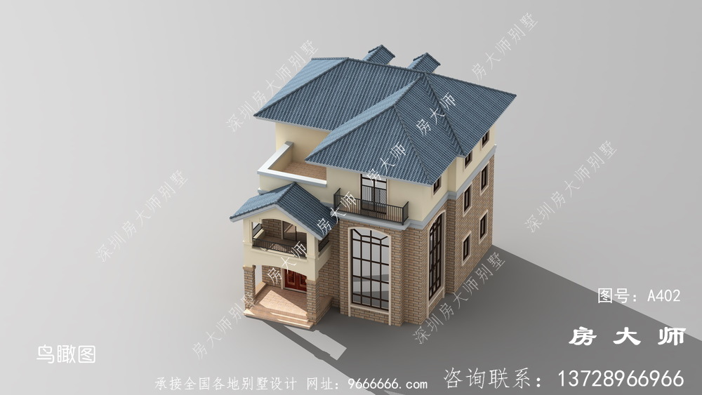 三层楼房的设计图，回到家乡建造真好。