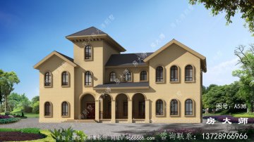 豪华的三楼别墅建造设计图，户型