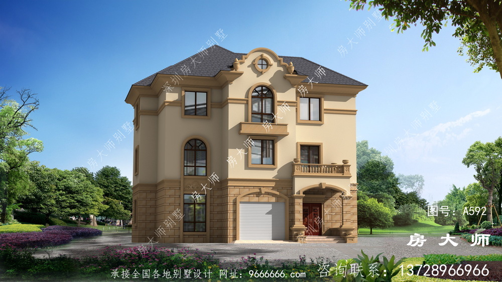 乡村三层自建房设计图，系统分区确立