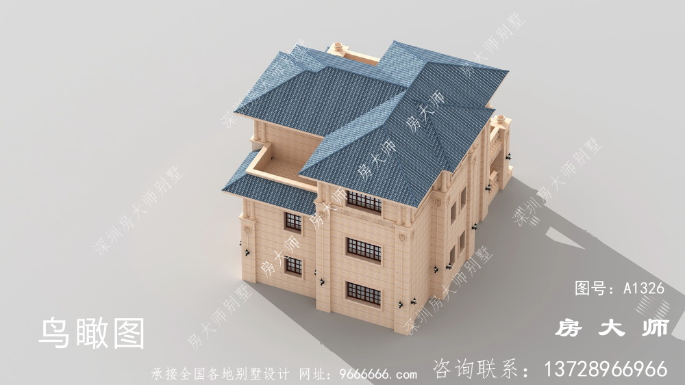 高端大气的意大利风格别墅效果图