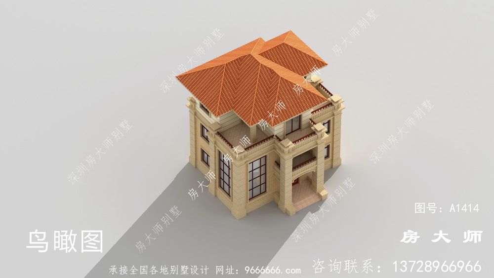 乡村欧式三层复式别墅设计图纸