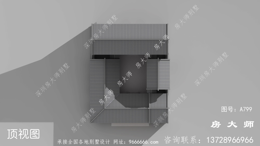 南方新农村三楼别墅设计图、外观效果图。