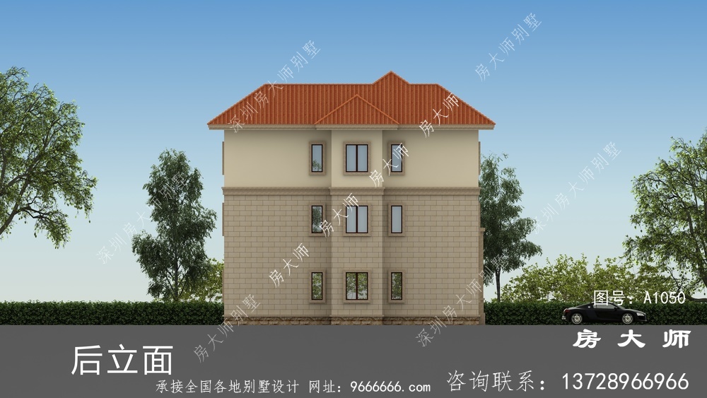 带阳台三层住房楼房设计图，带整套工程图纸。