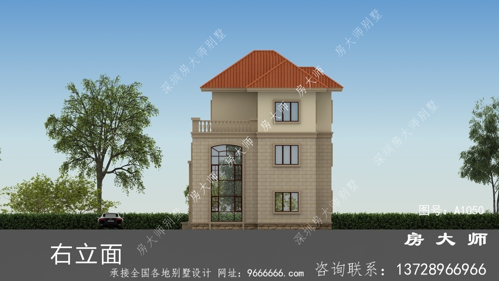 带阳台三层住房楼房设计图，带整套工程图纸。
