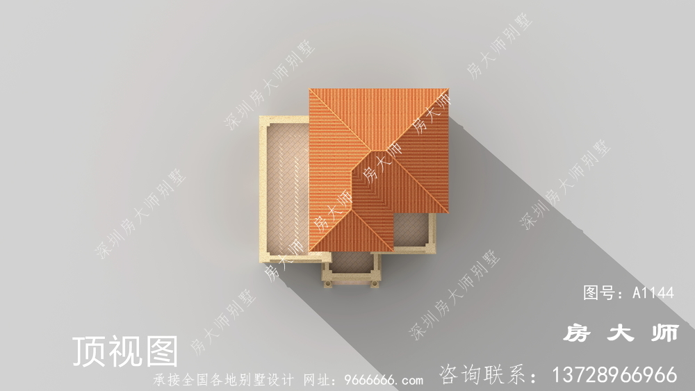 别墅设计为三层楼设计图，外观高档，大气