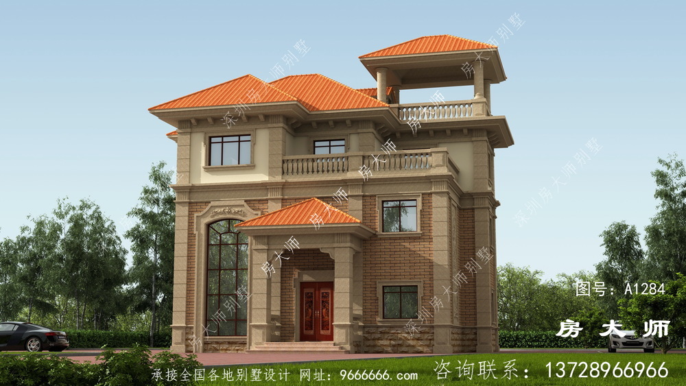 占地131平三层别墅设计图，小户型房子建造房屋户型