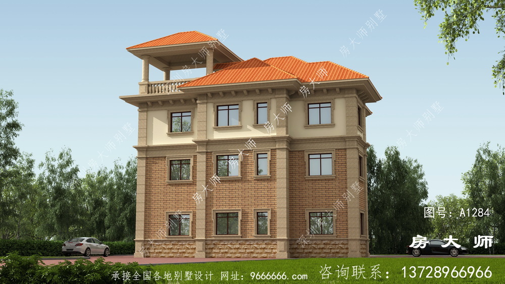 占地131平三层别墅设计图，小户型房子建造房屋户型
