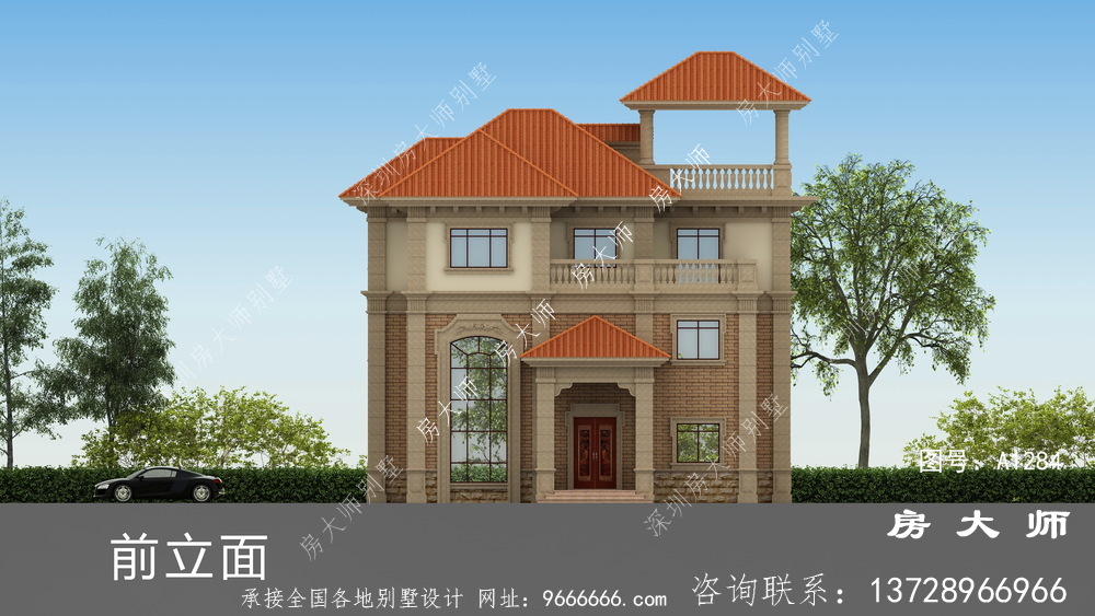 占地131平三层别墅设计图，小户型房子建造房屋户型