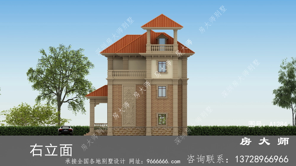 占地131平三层别墅设计图，小户型房子建造房屋户型